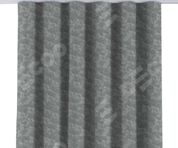 Комплект штор софт мрамор серый, на тесьме «Волна»