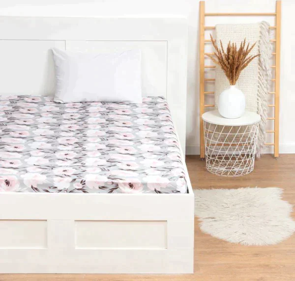 Простыня на резинке Этель 180х200х25 см, Peonies, 100% хлопок, поплин,125 г/м2