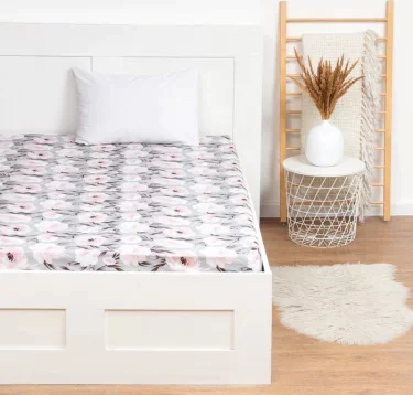 Простыня на резинке Этель 140х200х25 см, Peonies, 100% хлопок, поплин,125 г/м2