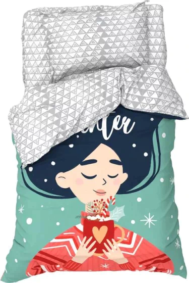 Постельное белье Этель 1.5 сп Hello winter, 143*215 см, 150*214 см, 50*70 см -1 шт