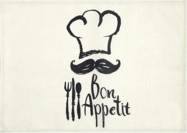 Салфетка на стол Доляна "Bon appetit", 30х45 см, полиэстер 100%