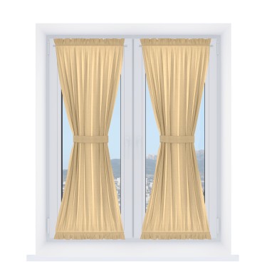 Штора песочные часы «Кортин», ткань софт однотонный бежевый