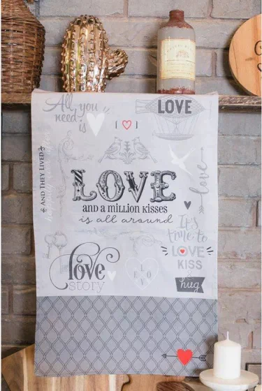 Полотенце "Этель" Love 40х67 см, 100% хл, саржа 190 гр/м2