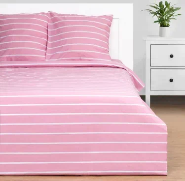 Постельное бельё Этель 2 сп Pink stripes 175х215см, 200х220см, 70х70см-2 шт, 100% хлопок, поплин