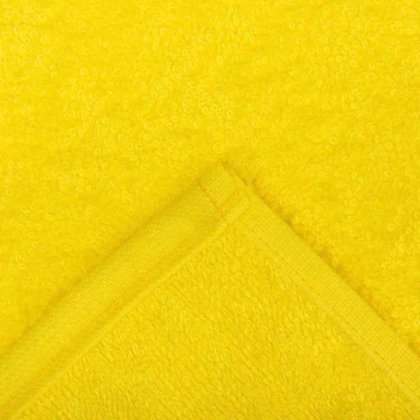 Полотенце махровое Экономь и Я 50х90 см, цв. желтый, 100% хлопок, 320 гр/м2