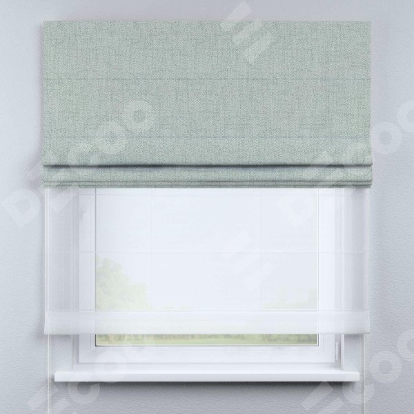 Римская штора «Кортин» день-ночь, ткань рогожка димаут, серый