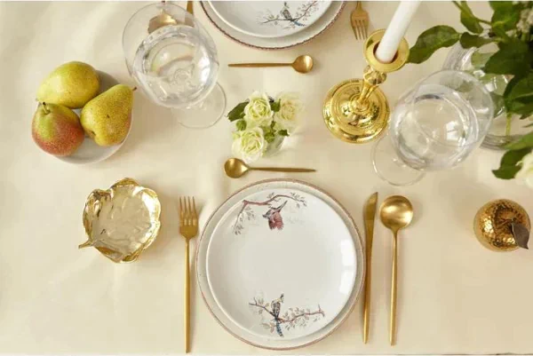 Скатерть Этель Elegance 150*220 +/-3см, цв.молочный, пл. 192 г/м2, хл с ВГМО