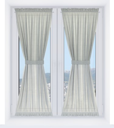 Штора песочные часы «Кортин» лён серый