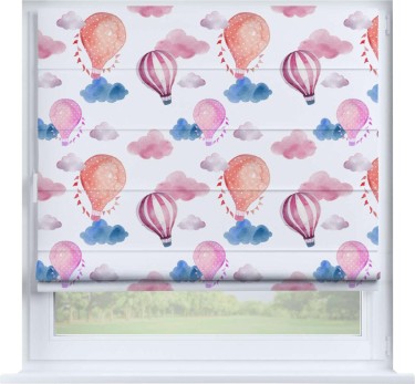 Римская штора «Кортин» на створку «Полёт в облаках»