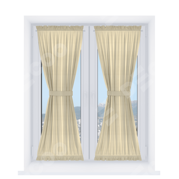 Штора песочные часы «Кортин», ткань блэкаут однотонный милано латте