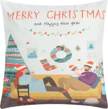 Наволочка на подушку Этель "Merry Christmas" 40 х 40 см, 100% п/э