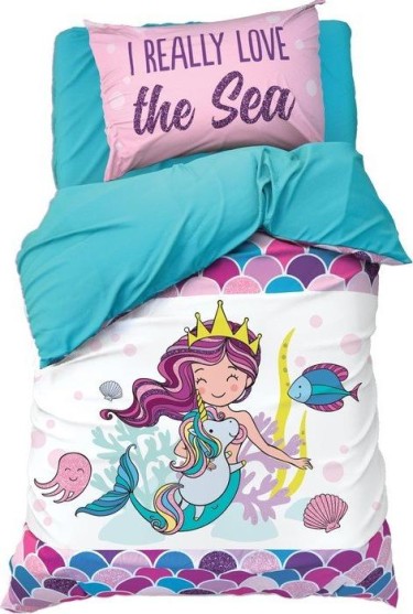 Постельное бельё «Этель» 1.5 сп Really mermaid 143*215 см, 150*214 см, 50*70 см -1 шт,100% хл, бязь