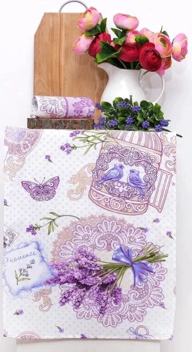Полотенце DomoVita Лаванда, цвет МИКС, 45х60 см