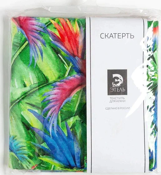 Скатерть Этель «Попугай», 150×180 см, репс, пл. 130 г/м², 100% хлопок