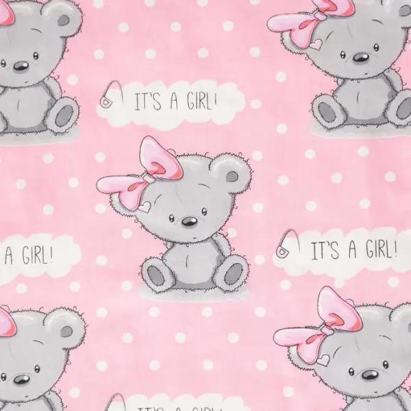 Простыня на резинке "LoveLife" It's a girl 60*120+20 см, 100 % хлопок, сатин