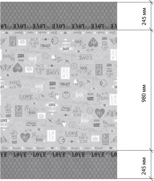 Скатерть "Этель" Love 220х147 см, 100% хл, саржа 190 гр/м2