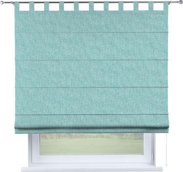 Римская штора на петлях «Кортин», ткань лён димаут, бирюзовый