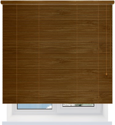 Бамбуковые жалюзи 25 мм. вишня