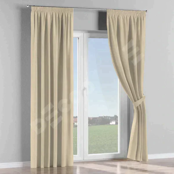 Комплект штор «Cortin» блэкаут однотонный кофейно-бежевый, на тесьме «Карандаш»