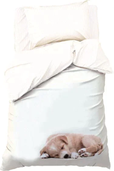 Постельное бельё «Этель» Cute dog, 1.5 сп., 143х215 см., 150х214 см., 50х70 см. - 1 шт., 100% хл., бязь