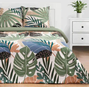 Постельное белье Этель 1.5 сп Colored tropics (вид 2) 143*215 см,150*214 см, 70*70 см 2 шт