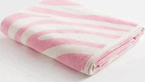 Полотенце махровое Этель Zebra розовый, 70х130 см, 100% хл, велюр, 420 гр/м2