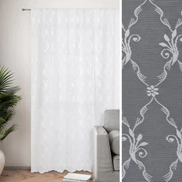 Тюль "Этель" Италия, 250х250 см с фестоном, 62 г/м²，100% п/э