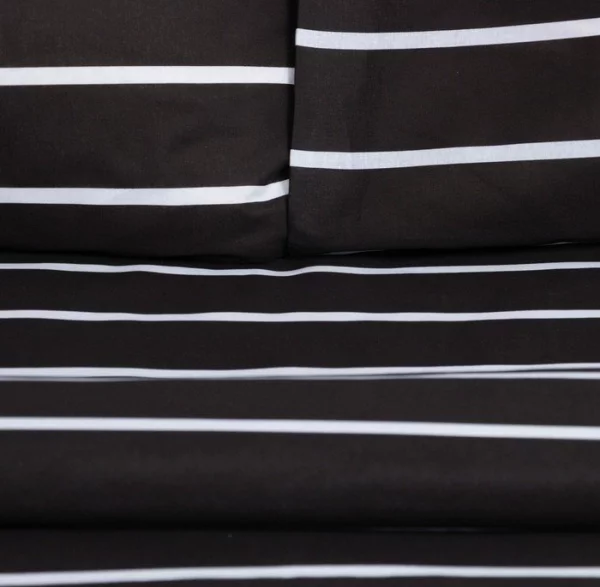 Постельное бельё Этель Дуэт Black stripes 143х215 см-2шт, 220х240 см, 70х70см-2шт, 100% хлопок, поплин