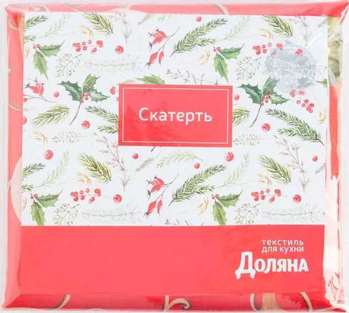Скатерть Доляна «Новый год: Новогодние подарки» 145*180 +/- 2 см, 100% п/э
