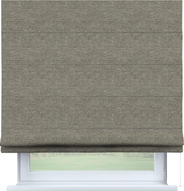 Римская штора «Кортин» для проема, стиф димаут серо-коричневый