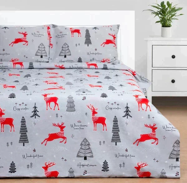 Комплект: пододеяльник и 2 наволочки Cozy winter 175х215 см, 50х70 см - 2 шт, 100% хлопок