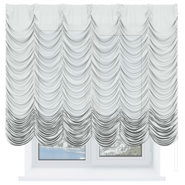 Французская штора «Кортин», лён молочный