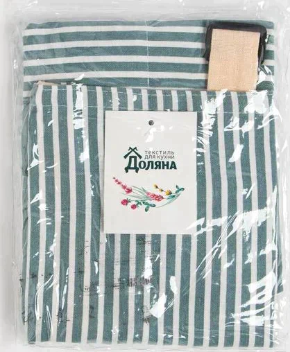 Фартук Доляна «Полоса синяя» вид 2 65 х 70см, 100%пэ