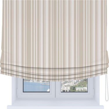 Римская штора Soft с мягкими складками, «Бежевые вертикальные полоски»