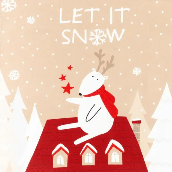 Набор подарочный Let it snow кухонное полотенце, прихватка, силиконовая форма
