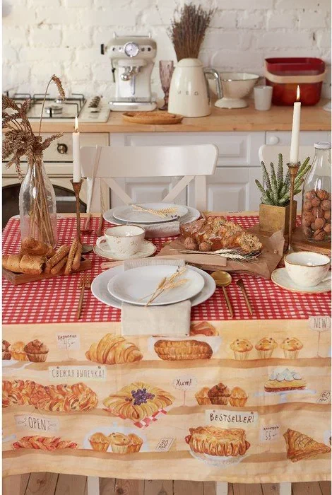 Скатерть "Этель" Bakery house 220х147 см, 100% хлопок, репс 210 г/м2