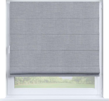 Римская штора «Кортин» на створку, ткань лён серый
