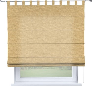 Римская штора на петлях «Кортин», ткань лён темно-бежевый