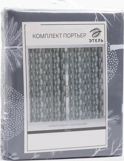 Комплект штор "Этель" Forest 145*260 см-2 шт, 100% п/э, 140 г/м2