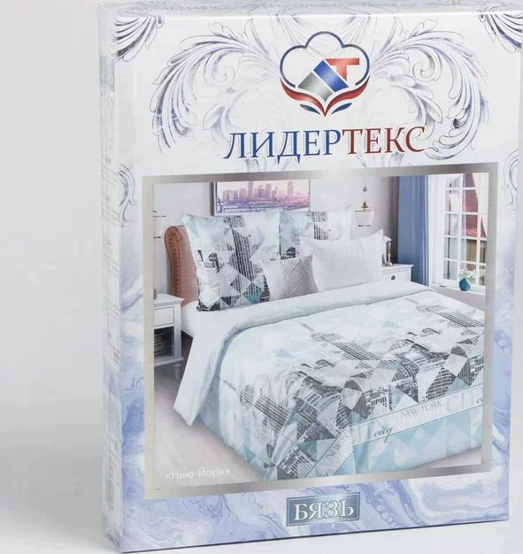 Постельное бельё 2сп ЛидерТекс «Нью-Йорк» 175х215, 200х220, 70х70-2шт