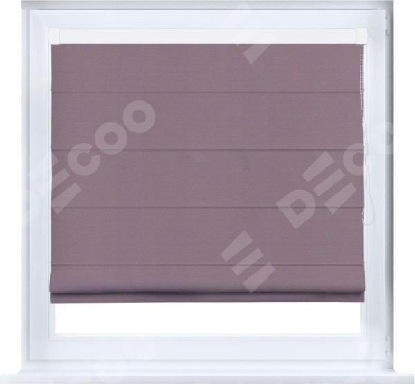 Римская штора «Кортин» кассетная, ткань блэкаут однотонный, брусника