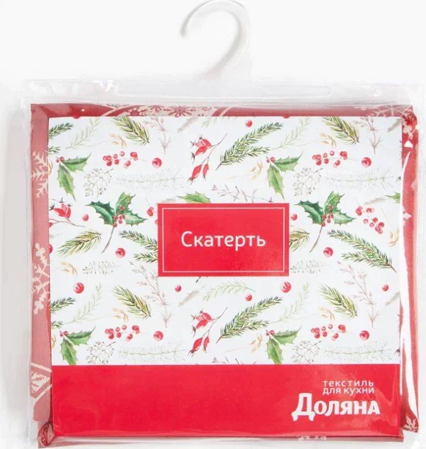 Скатерть Доляна «Новый год: Ёлочки» 145*220 +/- 2 см, 100% п/э