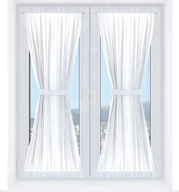 Штора песочные часы «Кортин» вельвет белоснежный