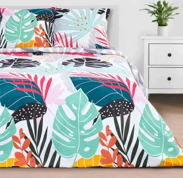 Постельное белье "Этель" дуэт Сolored tropics 143*215 см - 2 шт, 240*220 см, 70*70 см -2 шт