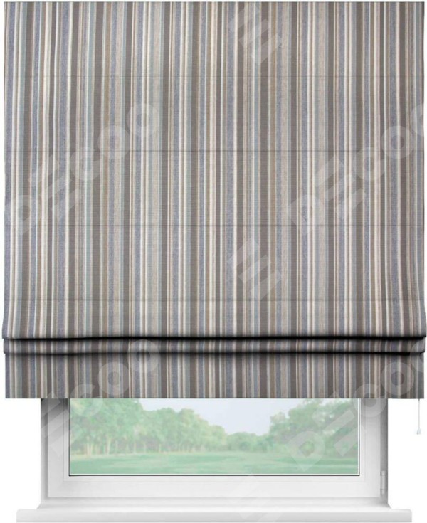 Римская штора «Кортин» для проёма, ткань «Горизонт День»