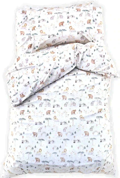 Постельное бельё Этель 1,5 сп "Cute animals", 143х215 см, 155х214 см, 50х70 см -1 шт, 100% хлопок, сатин