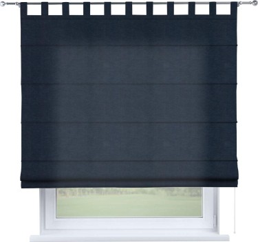 Римская штора на петлях «Кортин», ткань софт однотонный тёмно-синий