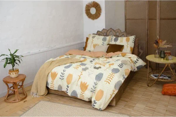 Постельное бельё «Этель» 1.5 сп Autumn flowers 143*215 см, 150*214 см, 70*70 см - 2 шт
