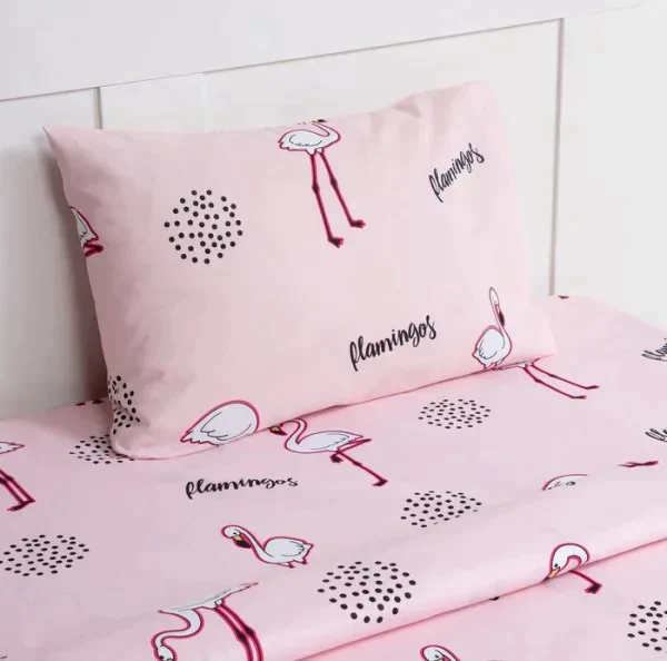 Постельное бельё Этель 1,5 сп "Flamingos" 143х215 см, 150х214 см, 50х70 см -1 шт, 100% хлопок, бязь