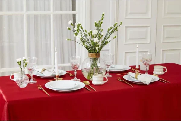 Скатерть "Этель" Elegance 150*110 +/-3см, цв.бордовый, пл. 192 г/м2, хл с ВГМО